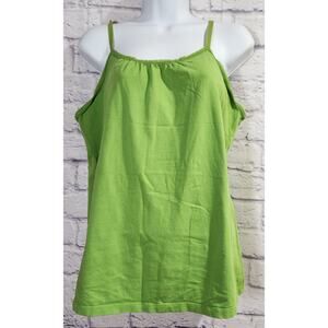 Lane Bryant Green Adjustable Spaghetti Strap Tank Top 14 16 Lightweight Soft